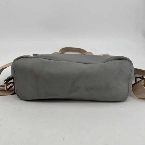 Kapten & Son Gray Beige Faux Leather Backpack | Gold Hardware - Picture 6 of 10